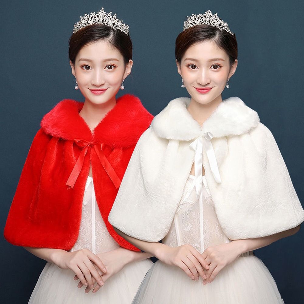 Winter Clothing Pk - Beyaz Kadın Kışlık Kalın Peluş Şal