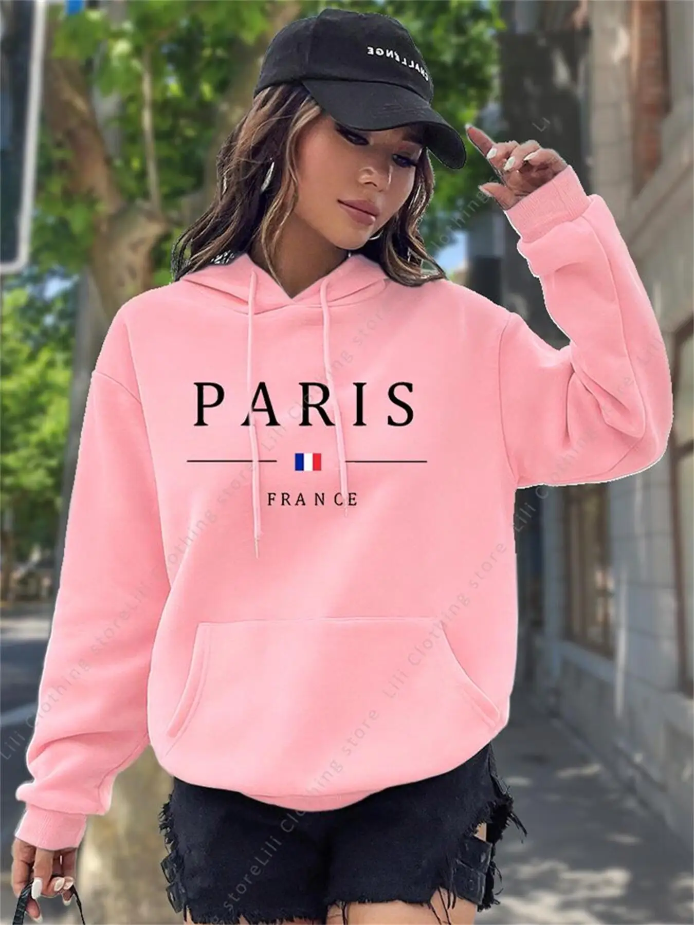 PARIS Grafik Harfli Kapüşonlu  - Winter Clothing Drawing incelemesi ve fiyatı